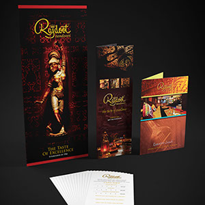 Rajdoot Indian - menus and customer survey cards