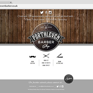 Website design for Porthleven Barber